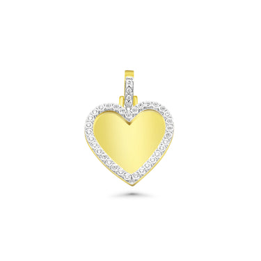 Shop the 10K yellow gold heart-shaped diamond picture pendant featuring 0.67 CT of diamonds. A personal and meaningful piece, available now at Ecijewelers.