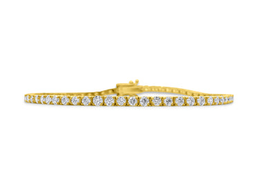 14K Yellow Gold Tennis Bracelet 3.33 CT