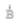 14k White Gold Diamond Initial "B" Pendant 1.12 Ctw
