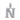 14k White Gold Diamond Initial "N" Pendant 1.07 CT