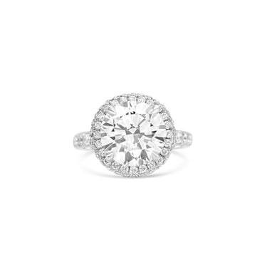 Diamond ring with a white background