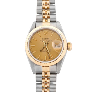 Rolex 69173 Lady-Datejust 26mm Champagne Dial Jubilee Bracelet Box & Papers 1994