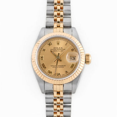 Rolex 69173 Lady-Datejust 26mm Champagne Dial Jubilee Bracelet Box & Papers 1994