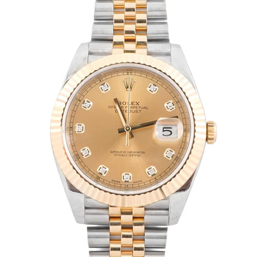 Rolex 126333 Datejust 41 mm Champagne Dial Jubilee Bracelet Box and Papers 2017