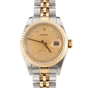 Rolex 16233 Datejust 36 mm Jubilee Champagne Dial Jubilee Bracelet Box 1997