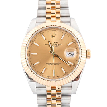 Rolex 126333 Datejust 41 mm Champagne Dial Jubilee Bracelet Box and Papers 2017