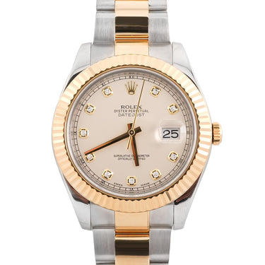 Rolex 116333 Datejust II 41 mm Ivory Dial Oyster Bracelet Box and Papers 2015