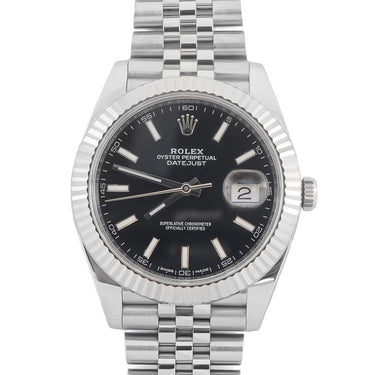 Rolex 126334 Datejust 41mm Black Index Dial Jubilee Bracelet Box and Papers 2017