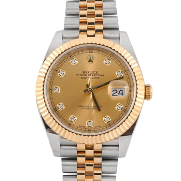 Rolex 126333 Datejust 41 mm Champagne Dial Jubilee Bracelet Box and Papers 2017