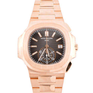 Patek Philippe 5980/1R-001 Nautilus 18K Rose Gold Black Dial Box and Papers 2023