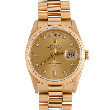 Rolex 18238 Day-Date 36 mm Champagne Dial President Bracelet Box 1991