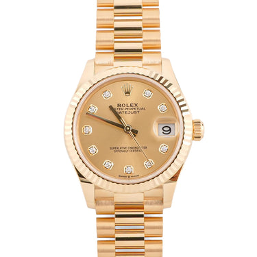 Rolex 278278 Datejust 31 mm 18K Yellow Gold Champagne Dial Box and Papers 2026