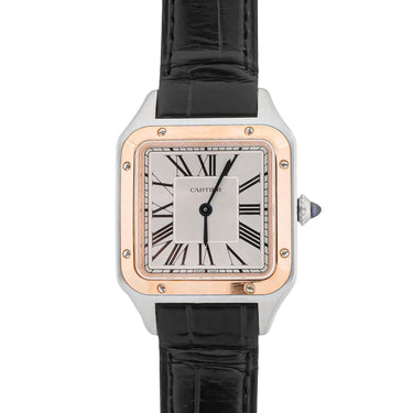 Cartier W2SA0038 Santos Dumont Small 18K Rose Gold Silver Dial Box & Papers 2026