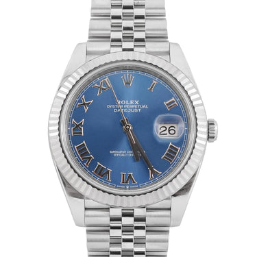 Rolex 126334 Datejust 41 mm Blue Roman Dial Jubilee Bracelet Box and Papers 2022