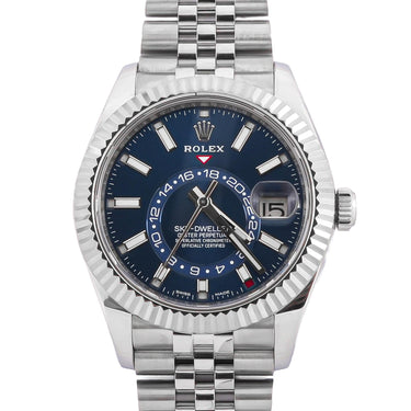 Rolex 326934 Sky-Dweller 42mm Blue Index Dial Jubilee Bracelet Box & Papers 2021