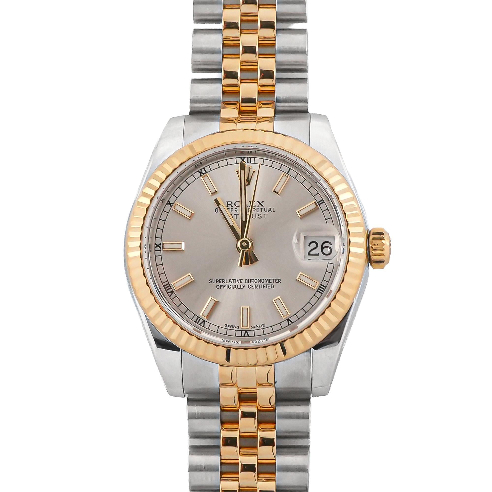 DAYS 1〜20.25.27.28.33.36.37 Rolex 178273 Datejust 31 mm Fluted Bezel Silver Index Dial Jubilee