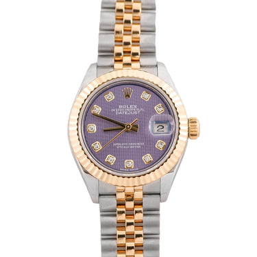 Rolex 279173 Lady-Datejust 28 mm Lavender Diamond Dial Jubilee Box & Papers 2017