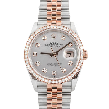 Rolex 126281RBR Datejust 36 mm White MOP Diamond Dial Box and Papers 2025