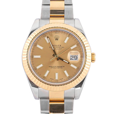 Rolex 116333 Datejust II 41 mm Champagne Dial Oyster Bracelet Box 2014