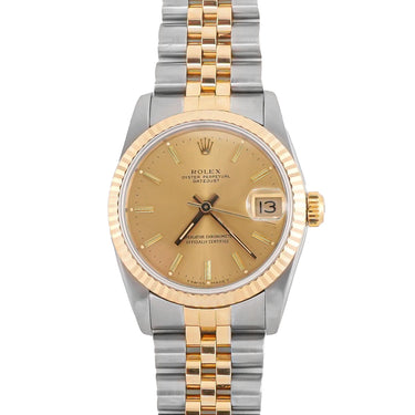 Rolex 68273 Datejust 31 mm Champagne Dial Jubilee Bracelet Box and Papers 1988