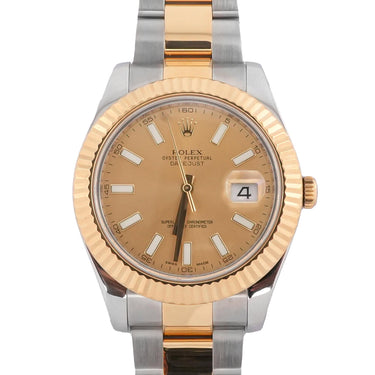 Rolex 116333 Datejust II 41mm Champagne Dial Oyster Bracelet Box and Papers 2015