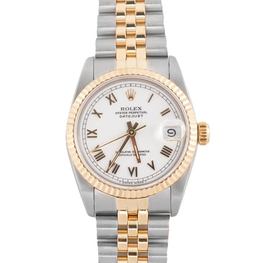 Rolex 68273 Datejust 31 mm White Roman Dial Jubilee Bracelet Box and Papers 1992