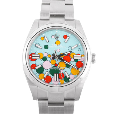 Rolex 124300 Oyster Perpetual 41mm Turquoise Blue Dial Oyster Box & Papers 2023