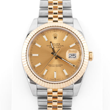 Rolex 126333 Datejust 41 mm Champagne Index Dial Jubilee Bracelet Box 2017