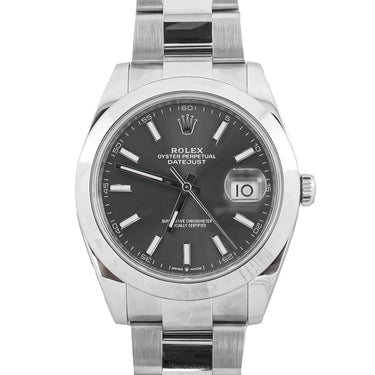 Rolex 126300 Datejust 41 mm Dark Rhodium Dial Oyster Bracelet Box & Papers 2025
