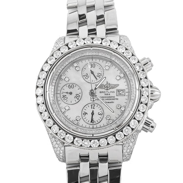 Breitling A13356 Evolution Chrono 44mm Custom MOP Diamond Dial Custom Bezel 2008