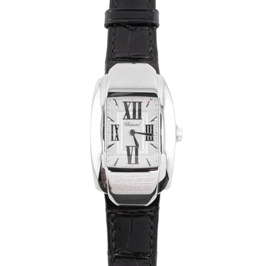 Chopard 419255-1001 La Strada 18K White Gold Silver Dial Leather Box and Papers