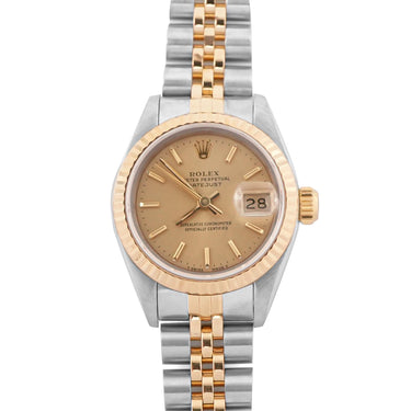 Rolex 69173 Lady-Datejust 26mm Champagne Dial Jubilee Bracelet Box & Papers 1991
