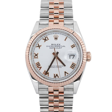Rolex 126231 Datejust 36mm White Roman Dial Jubilee Bracelet Box and Papers 2021