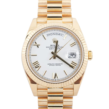Rolex 228238 Day-Date 40 mm White Dial President Bracelet Box and Papers 2023