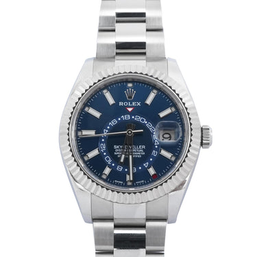 Rolex 326934 Sky-Dweller 42mm Blue Index Dial Oyster Bracelet Box & Papers 2021