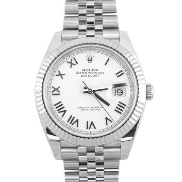 Rolex 126334 Datejust 41 mm White Roman Dial Jubilee Bracelet Box & Papers 2026