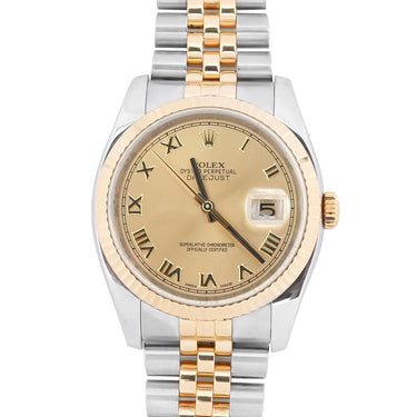 Rolex 116233 Datejust 36 mm Champagne Dial Jubilee Bracelet Box & Papers 2016