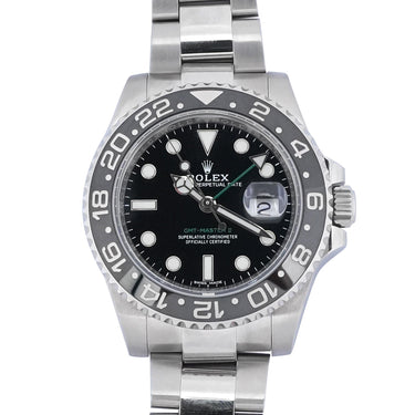 Rolex 116710LN GMT-Master II 40 mm Ceramic Bezel Black Dial Box and Papers 2015