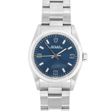 Rolex 77080 Oyster Perpetual Lady 31mm Blue Dial Oyster Box and Papers 2006