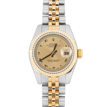 Rolex 179173 Lady-Datejust 26 mm Champagne Roman Dial Jubilee Box & Papers 2009