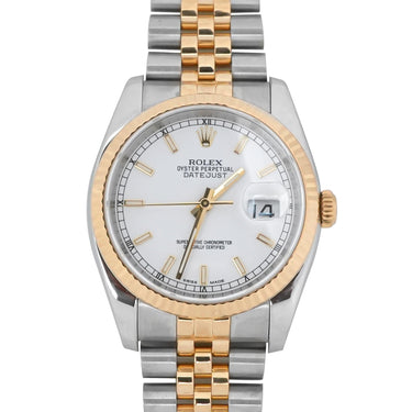 Rolex 116233 Datejust 36mm White Index Dial Jubilee Bracelet Box & Papers 2017