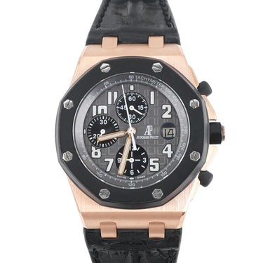 Audemars Piguet Royal Oak Offshore Chronograph Grey Dial 18K Rose Gold Box 2008