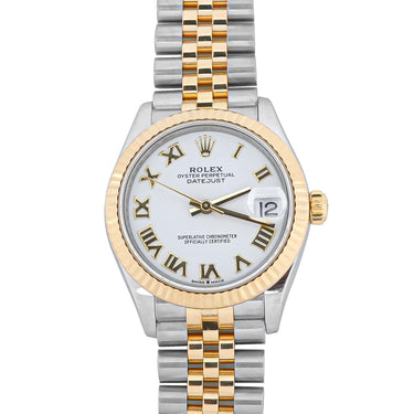 Rolex 278273 Datejust 31mm White Roman Dial Jubilee Bracelet Box and Papers 2023