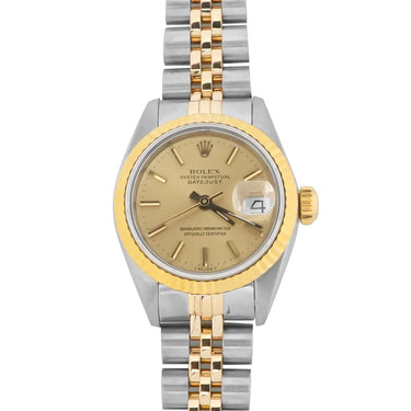Rolex 69173 Lady-Datejust 26mm Champagne Dial Jubilee Bracelet Box & Papers 1989