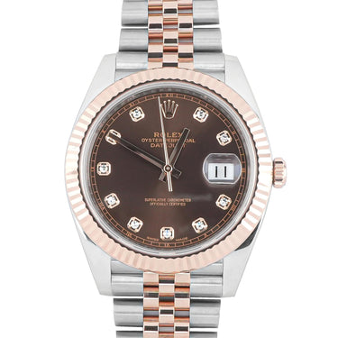 Rolex 126331 Datejust 41 mm Chocolate Dial Jubilee Bracelet Box and Papers 2016