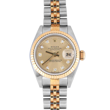 Rolex 69173 Lady-Datejust 26mm Champagne Dial Jubilee Bracelet Box & Papers 1998