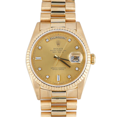 Rolex 18238 Day-Date 36mm Champagne Dial President Bracelet Box & Papers 1990