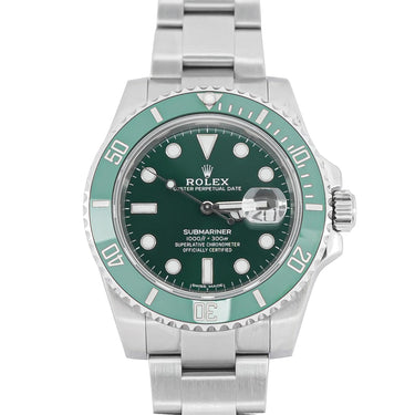 Rolex 116610LV Submariner Date 40 mm "Hulk" Green Dial Box and Papers 2016