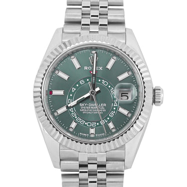 Rolex 336934 Sky-Dweller 42mm Mint Green Dial Jubilee Bracelet Box & Papers 2023