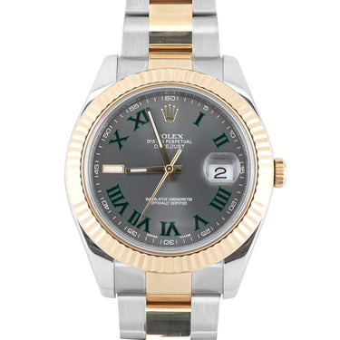 Rolex 116333 Datejust II 41mm Wimbledon Dial Oyster Bracelet Box and Papers 2013